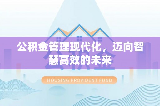江孜公积金管理现代化，迈向智慧高效的未来