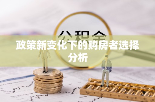 江孜政策新变化下的购房者选择分析