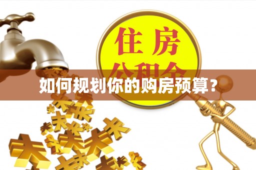 江孜如何规划你的购房预算？
