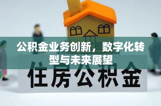 江孜公积金业务创新，数字化转型与未来展望